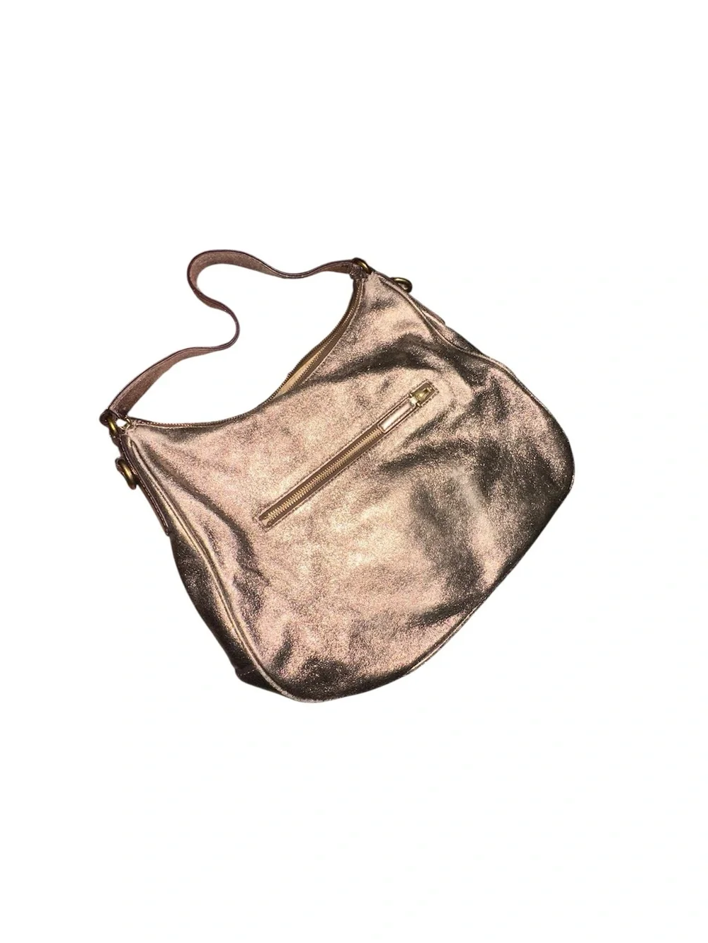 FOSSIL Memoir Hobo Metallic Golden Shoulder Purse Sept. 2013